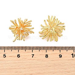 Boucles d'oreilles en laiton zircon cubique micro pavé clair&nbsp;EJEW-S270-04G