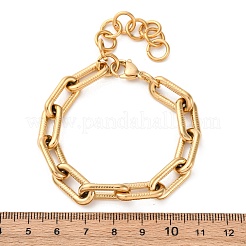Bracelets à chaîne trombone en acier inoxydable 304 pour femmes&nbsp;BJEW-Z128-01G-01