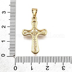 Pendentifs avec zircon cubiques à micro-pavés en laiton&nbsp;KK-Z100-37G-01