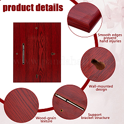 Rechteckige Medaillenhalter aus Holz&nbsp;ODIS-WH0043-239