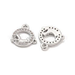 Messing micro pave klar zirkonia charme&nbsp;KK-Z044-20P
