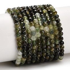 Brins de perles de tourmaline verte naturelle&nbsp;G-G302-A01-4mm