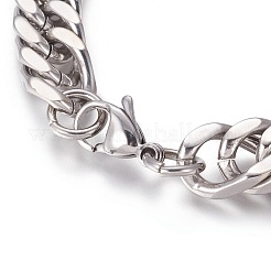 Panzerketten-/gedrehte Kettenarmbänder aus Edelstahl 304&nbsp;BJEW-L665-02AS