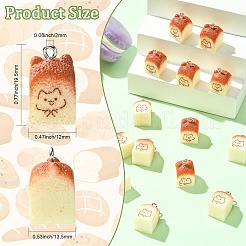 20 pièces 2 couleurs pendentifs en résine&nbsp;FIND-CJ0005-02