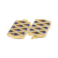 Placage en rack pendentifs en zircone cubique micro pavés en laiton écologiques&nbsp;KK-F844-03G