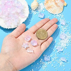 100 pz di perle di vetro dipinte a spruzzo trasparente&nbsp;GLAA-CJ0002-13