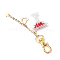 Decorazioni pendenti con perline di semi di calici da vino&nbsp;HJEW-MZ00181