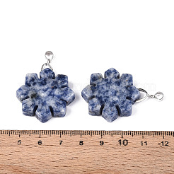 Pendenti con diaspro blu naturale&nbsp;G-T144-12J