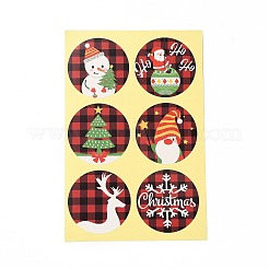 48 Stück Weihnachtsthema runde Punktpapier-Bildaufkleber für DIY-Scrapbooking&nbsp;STIC-E003-01