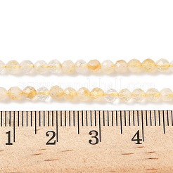 Stränge aus erhitzten natürlichen Citrinperlen&nbsp;G-L622-C05-3mm-B