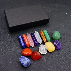14 Stück natürliches gemischtes Heilstein-Set für Meditation und Reiki.&nbsp;PW-WG11938-01