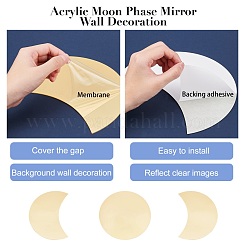 Acryl Mondphasenspiegel Wanddekoration&nbsp;DIY-WH0167-60B