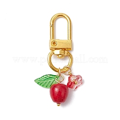 Apfel handgefertigte Bunte Malerei & Harz Anhänger Dekorationen&nbsp;HJEW-JM03061