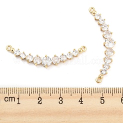 Verbindungsanhänger mit durchsichtigem Zirkonia-Pavé aus Messing&nbsp;KK-Q789-44G