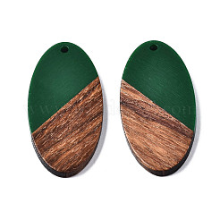 Pendentifs en bois de résine et de noyer&nbsp;X-RESI-S389-071A-A02
