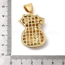 Pendenti in zirconi cubici trasparenti in micro pavè di ottone&nbsp;KK-H267-048G