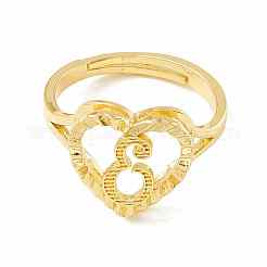 Verstellbare Ringe aus echtem 18 Karat vergoldetem Messing&nbsp;RJEW-M139-18E