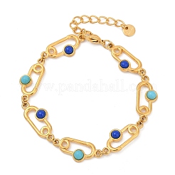 Gliederkettenarmbänder aus 304 Edelstahl im Böhmen-Stil für Frauen&nbsp;BJEW-M082-01G-01