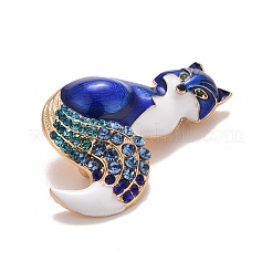 Insigne de renard en strass&nbsp;JEWB-E013-05G-02