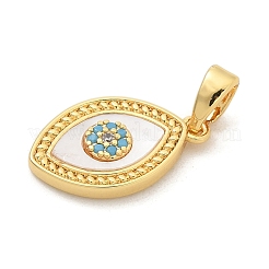 Pendentifs en laiton avec micro pavé de zircone cubique&nbsp;KK-M303-01G-11