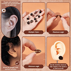 10 pieza de pendientes de clip de acero inoxidable&nbsp;EJEW-UN0002-89EB