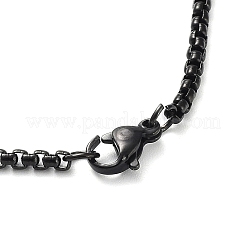 Colliers avec pendentif haltère en acier inoxydable 304 plaqué sous vide PVD&nbsp;NJEW-Z023-01EB
