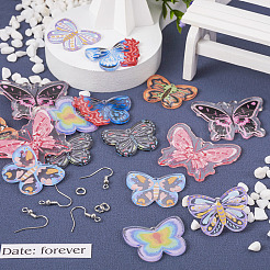 Kit fai da te per fare orecchini a farfalla&nbsp;DIY-TA0005-24