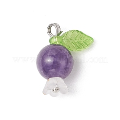 5 pendentif rond en améthyste naturelle&nbsp;PALLOY-JF03962-01