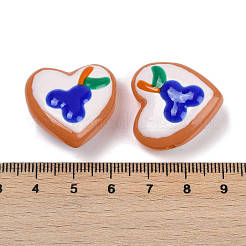Fili di perline lampwork a forma di cuore fatte a mano&nbsp;LAMP-P069-04B-03