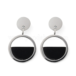Boucles d'oreilles pendantes en plastique et acier inoxydable 304&nbsp;EJEW-Z089-16P