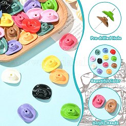 36pcs 12 Farben undurchsichtige Acrylperlen&nbsp;SACR-CJ0001-84