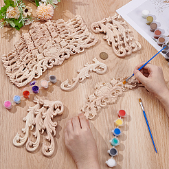 2 style d'applique en bois sculpté&nbsp;WOOD-WA0001-01
