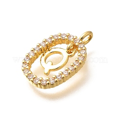 Pendentifs avec zircon cubiques à micro-pavés en laiton&nbsp;ZIRC-P123-01G-Q01