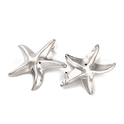 Ohrstecker aus Metall mit Seesternmotiv für Damen&nbsp;EJEW-U028-04P