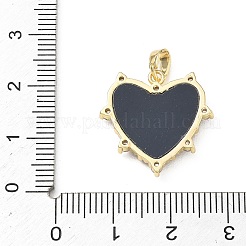 Pendentifs en laiton micro pavé de zircone cubique transparent pour la saint-valentin&nbsp;KK-F939-06G-01