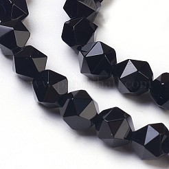 Natürliche schwarze Onyxperlenstränge&nbsp;G-K282-01B