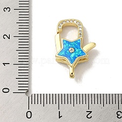 Micro ottone placcatura cremagliera spianare zirconi fermagli aragosta artiglio&nbsp;KK-P268-02G-03