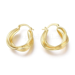 Orecchini a cerchio in ottone&nbsp;EJEW-H104-03G