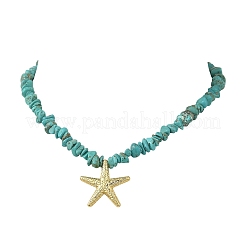 Collana da donna con ciondolo a forma di animali marini in ottone&nbsp;NJEW-JN06424-01