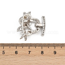 Messing Micro Pave klare Zirkonia Falte über Verschlüsse&nbsp;KK-C075-39P