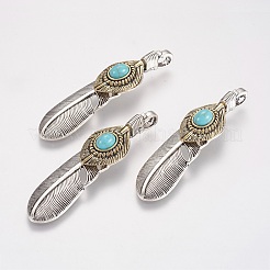 Gros pendentifs en alliage de style tibétain&nbsp;TIBEP-G010-01AS