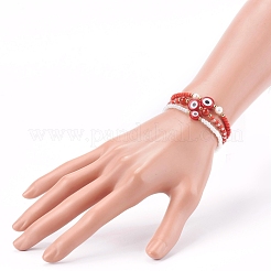 Bracciali elasticizzati con perline di semi di vetro&nbsp;BJEW-JB05969-03