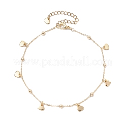 3 pièce de 3 styles de bracelets de cheville en chaîne torsadée en laiton&nbsp;AJEW-AN00601
