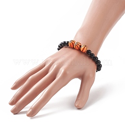 Acryl-Basketball-Stretch-Armbänder&nbsp;BJEW-JB09197