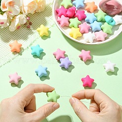 Gummierte Stil undurchsichtige Acrylperlen&nbsp;OACR-CJC0005-04