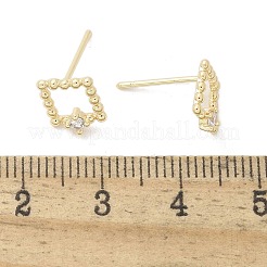 Pendientes de latón con circonitas cúbicas transparentes&nbsp;EJEW-Q014-03G