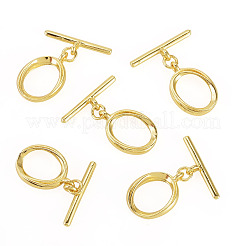 5 pz fermagli a levetta ovali in ottone&nbsp;KK-TADJ0001-24