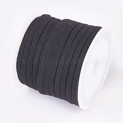 3x1.5 mm cavo di camoscio nero finto piatto&nbsp;X-LW-R003-01