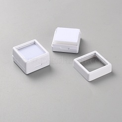 70 pz. scatole di plastica per riporre diamanti sciolti con finestra visibile e spugna bianca all'interno&nbsp;CON-WH0107-22A