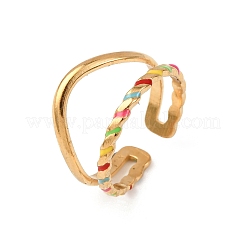 Anelli polsini in acciaio inossidabile 304&nbsp;RJEW-D334-07G